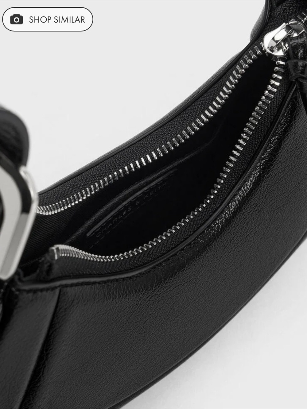 Charles & Keith Petra Shoulder Bag - Black // NWOT - Picture 9 of 14